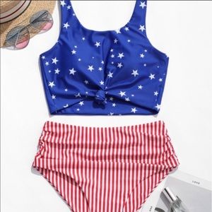 Zaful Patriotic High waisted swimsuit